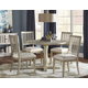Hillsdale Furniture Ocala 5-Piece Round Dining Table Set in Sandy Gray