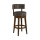 Hillsdale Furniture Lawton Swivel Bar Height Stool in Walnut and Aged Brown 4839-830P (Set of 2)
