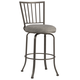 Hillsdale Furniture Lynx Metal Bar Height Swivel Stool in Gray 4799-830 (Set of 2)