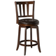 Hillsdale Furniture Presque Isle Slat Back Wood Counter Height Swivel Stool in Cherry and Light Brown 4478-827 (Set of 2)