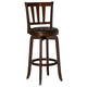 Hillsdale Furniture Presque Isle Slat Back Wood Bar Height Swivel Stool in Cherry and Light Brown 4478-831 (Set of 2)