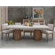 IFD Sahara 5pc Rectangular Dining Table Set in Cream/Caramel