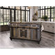 IFD Loft Brown 3pc Small Kitchen Island Set in Gray/Brown