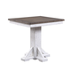 ECI Furniture La Sierra Counter Height Sq Pub Table Complete in White/ Distressed Gray 1164-22-CPT/CPB