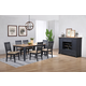 ECI Furniture Autumn Winds 7pc Leg Dining Room Set in Natural & Black