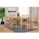 ECI Furniture Brownstone 7pc Counter Height Dining Room Set in Warm Brown