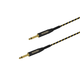 Monoprice 10ft Cloth Series 1/4 inch TS Male 20AWG Instrument Cable - Black & Gold