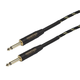 Monoprice 35ft. Cloth Series 1/4 inch T/S Male 20AWG Instrument Cable - Black & Gold
