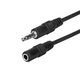 Monoprice 6ft 3.5mm Stereo Plug/Jack M/F Cable, Black Monoprice 6ft 3.5mm Stereo Plug/Jack M/F Cable, Black