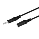 Monoprice 12ft 3.5mm Stereo Plug/Jack M/F Cable - Black Monoprice 12ft 3.5mm Stereo Plug/Jack M/F Cable - Black