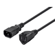 Monoprice Desktop Computer Power Cord - IEC 60320 C14 to NEMA 5-15R, 18AWG, 10A/1250W, SVT, 125V, Black, 1ft