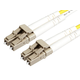 Monoprice OM1 Fiber Optic Cable, LC/LC UPC, Duplex Multi-Mode 62.5/125 Type, UL, OFNR, Orange, 1m