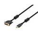 Monoprice Standard HDMI Cable to DVI Adapter Cable 25ft - CL2 In Wall Rated with Ferrite Cores Black