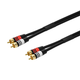 Monoprice 50ft Premium 2 RCA Plug/2 RCA Plug M/M 22AWG Cable - Black