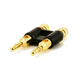 Monoprice Dual High-Quality Gold Plated Speaker Banana Plugs, Black