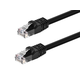 Monoprice Cat6 2ft Black Patch Cable, UTP, 24AWG, 550MHz, Pure Bare Copper, Snagless RJ45, Fullboot Series Ethernet Cable