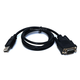 USB to Serial Converter Cable (DB-9M / USB-A Male) 3ft USB to Serial Converter Cable (DB-9M / USB-A Male) 3ft