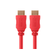Monoprice 4K High Speed HDMI Cable - 4K@60Hz, HDR, HDR10, Dolby Vision, 18Gbps, YUV 4:4:4, 28AWG, With Ferrite Cores, 10 Feet, Red