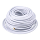 Monoprice 100ft RG6 (18AWG) 75Ohm, Quad Shield, CL2 Coaxial Cable with F Type Connector - White