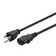 Monoprice Power Cord - NEMA 5-15P to IEC 60320 C13, 14AWG, 15A/1875W, 125V, SJT, 3-Prong, 3ft, Black
