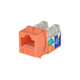 Monoprice Cat6 Punch Down Keystone Jack for 22-24AWG Solid Wire, Orange