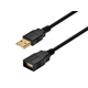 Monoprice USB-A to USB-A Female 2.0 Extension Cable - 28/24AWG  Gold Plated  Black  15ft