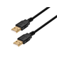 Monoprice USB-A to USB-A 2.0 Cable - 28/24AWG, Gold Plated, Black, 1.5ft