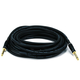 Monoprice Premier Series 1/4in TS Male to Male Audio Cable, 16AWG, Gold Plated, 25ft, Black