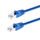 Monoprice Cat6A 5ft Blue Patch Cable, Double Shielded (S/FTP), 26AWG, 10G, Pure Bare Copper, Snagless RJ45, Fullboot Series Ethernet Cable