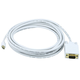 Monoprice Mini DisplayPort to VGA Cable - Up to 1080p, 32AWG, Sheilded, Gold Plated, 15ft, White