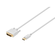 Monoprice 15ft 28AWG DisplayPort to DVI Cable, White