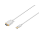 Monoprice 3ft 28AWG DisplayPort to VGA Cable, White