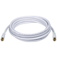 Monoprice RG6 Coaxial Cable with F Type Connector - CL2, Quad Shielded, 18AWG, 75Ohm, 10ft, White Monoprice RG6 Coaxial Cable with F Type Connector - CL2, Quad Shielded, 18AWG, 75Ohm, 10ft, White