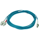 Monoprice Multi-Mode OM3 Fiber Optic Cable - LC-SC UL 2mm 50/125 OFNR Duplex Aqua 5m