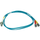 Monoprice Multi-Mode OM3 Fiber Optic Cable - LC-ST UL 2mm 50/125 OFNR Duplex Aqua 1m Monoprice Multi-Mode OM3 Fiber Optic Cable - LC-ST UL 2mm 50/125 OFNR Duplex Aqua 1m