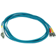 Monoprice Multi-Mode OM3 Fiber Optic Cable - LC-ST UL 2mm 50/125 OFNR Duplex Aqua 3m