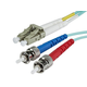 Monoprice Multi-Mode OM3 Fiber Optic Cable - LC-ST UL 2mm 50/125 OFNR Duplex Aqua 5m Monoprice Multi-Mode OM3 Fiber Optic Cable - LC-ST UL 2mm 50/125 OFNR Duplex Aqua 5m