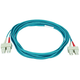 Monoprice Multi-Mode OM3 Fiber Optic Cable - SC-SC UL 3mm 50/125 OFNR Duplex Aqua 5m