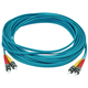 Monoprice Multi-Mode OM3 Fiber Optic Cable - ST-ST UL 3mm 50/125 OFNR Duplex Aqua 10m Monoprice Multi-Mode OM3 Fiber Optic Cable - ST-ST UL 3mm 50/125 OFNR Duplex Aqua 10m