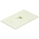 Monoprice 1-Gang Wall Plate for Keystone, 1-Port, Ivory,  4.5"x2.75"x0.2", w/Screws (Ivory Coated Screw Head)