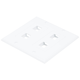 Monoprice 2-Gang Wall Plate for Keystone w/2xInserts, 4-Port, White, 4.5"x4.6"x0.2", w/Screws (White Painted Nipples)