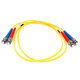 Monoprice Single-Mode Fiber Optic Cable - ST-ST UL 3mm 9/125 OFNR Duplex Yellow 1m
