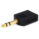 Monoprice 1/4in (6.35mm) TRS Stereo Plug to 2x 1/4in (6.35mm) TRS Stereo Jack Splitter Adapter, Gold Plated