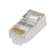 Monoprice Cat6 RJ45 Shielded Modular Plugs for Round Solid/Stranded Cable, 50u, 2 Prongs, Clear, 100-Pk Monoprice Cat6 RJ45 Shielded Modular Plugs for Round Solid/Stranded Cable, 50u, 2 Prongs, Clear, 100-Pk