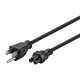 Monoprice Power Cord - NEMA 5-15P to IEC-320-C5, 18AWG, 7A/125V, SVT, 3-Prong, 3ft, Black Monoprice Power Cord - NEMA 5-15P to IEC-320-C5, 18AWG, 7A/125V, SVT, 3-Prong, 3ft, Black