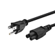Monoprice Power Cord - NEMA 5-15P to IEC-320-C5, 18AWG, 7A/125V, SVT, 3-Prong, 10ft, Black Monoprice Power Cord - NEMA 5-15P to IEC-320-C5, 18AWG, 7A/125V, SVT, 3-Prong, 10ft, Black