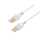 Monoprice USB-A to USB-A 2.0 Cable - 28/24AWG, Gold Plated, White, 1.5ft