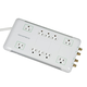 Monoprice 10 Outlet Power Surge Protector with Sliding Safety Covers - 2880 Joules