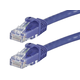 Monoprice Cat6 Ethernet Patch Cable - FLEXboot, Snagless RJ45, Stranded, 550MHz, UTP, Pure Bare Copper, 24AWG, 0.5ft, Purple