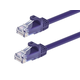 Monoprice Cat5e 1ft Purple Patch Cable, UTP, 24AWG, 350MHz, Pure Bare Copper, Snagless RJ45, Flexboot Series Ethernet Cable